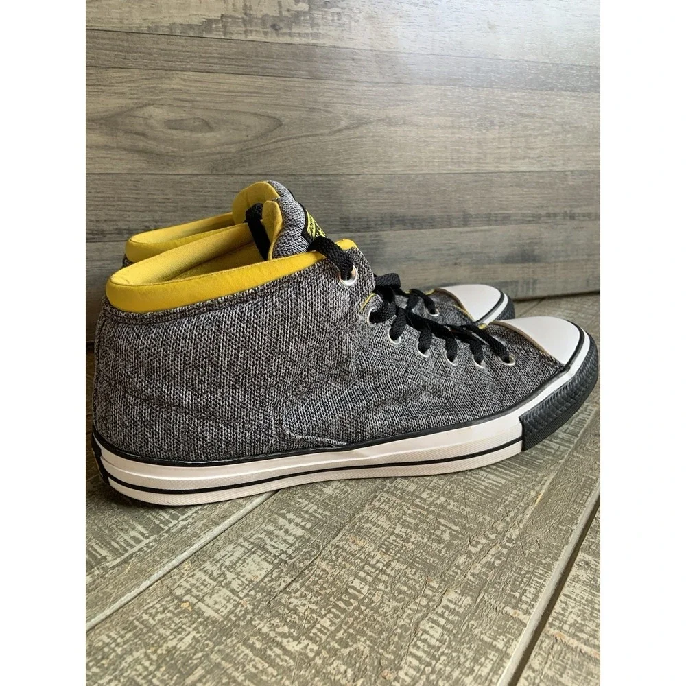 Converse Chuck Taylor High Top Yellow Gray Denim Sneakers Men Size 13 Women's 15 - Picture 4 of 8